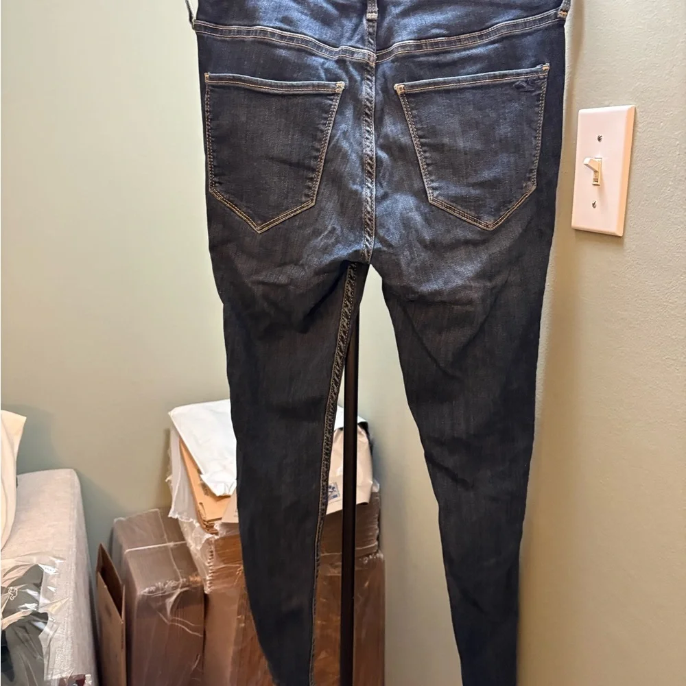 Hollister Dark Blue Distressed Skinny Jeans